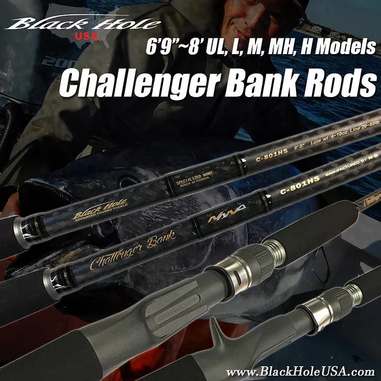 Fishing Rod with Medium Action-Black Hole Challenger Bank Conventional Rods