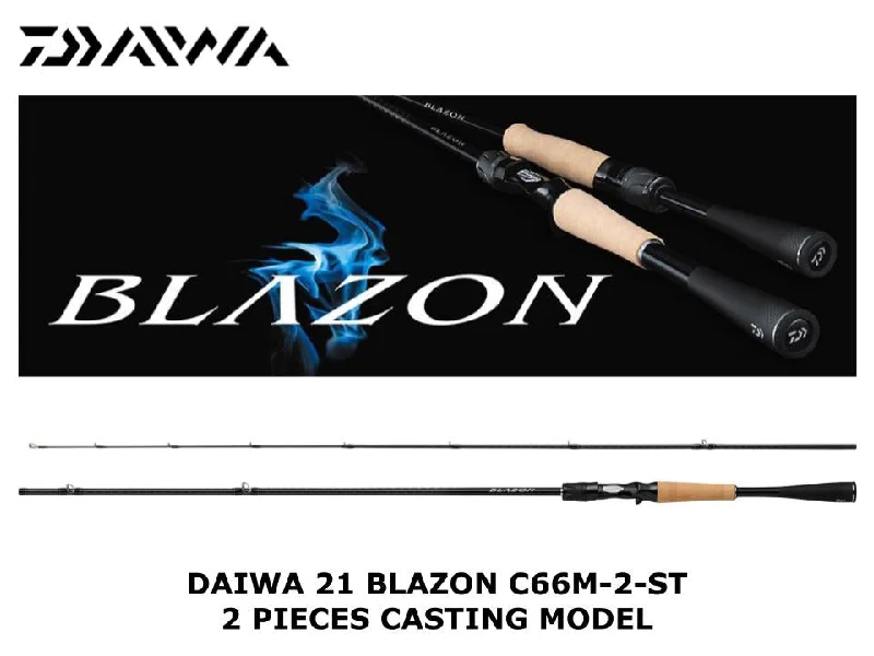 Fishing Rod for Kayak and Canoe Fishing-Daiwa 22 Blazon 2 Pieces Baitcasting Model C66M-2 ST