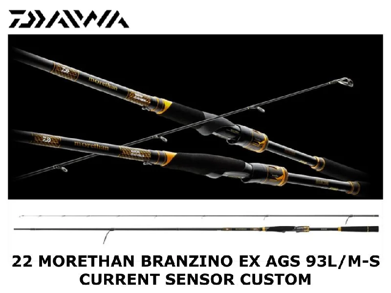 Fishing Rod with Corrosion-Resistant Guides-Daiwa 22 Morethan Branzino EX AGS 93L/M-S Current Sensor Custom