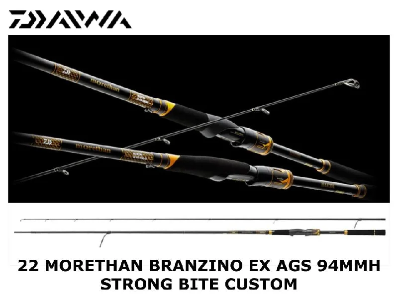 Fishing Rod with Reinforced Guides-Daiwa 22 Morethan Branzino EX AGS 94MMH Strong Bite Custom