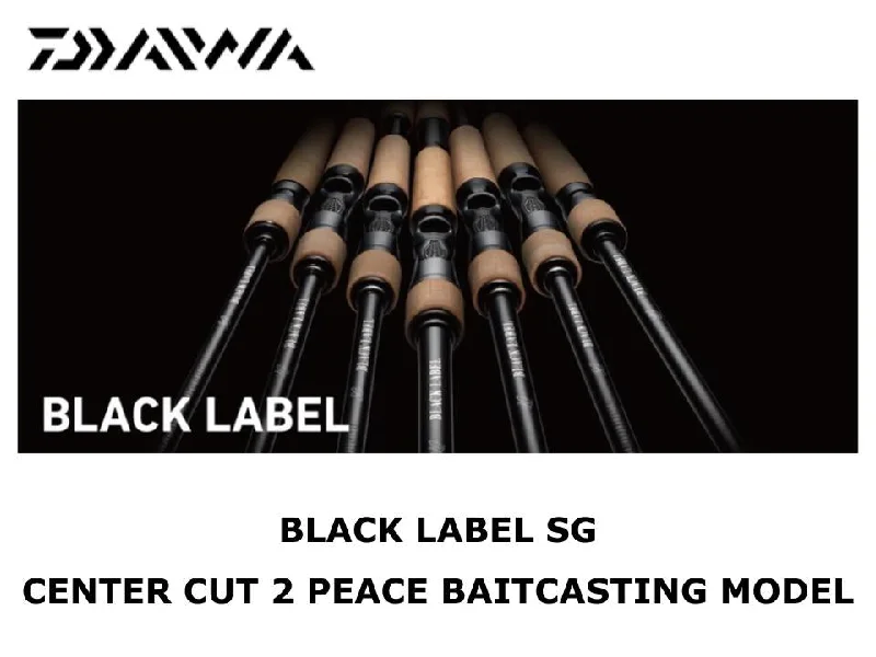 Fishing Rod with High Line Capacity-Daiwa Black Label SG Center Cut 2 Pices Baitcasting Model 632HFB-SB