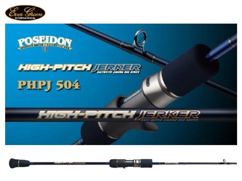 Fishing Rod with Corrosion-Resistant Guides-Pre-Order Evergreen 2021 Poseidon High-Pitch Jerker PHPJ 504