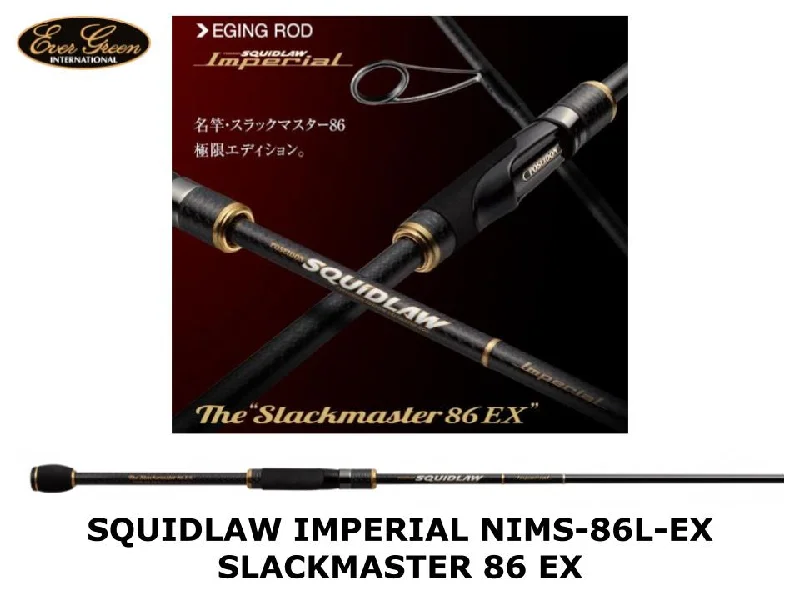 Fishing Rod for Long Distance Fly Casting-Pre-Order Evergreen Squidlaw Imperial NIMS-86L-EX Slackmaster 86 EX