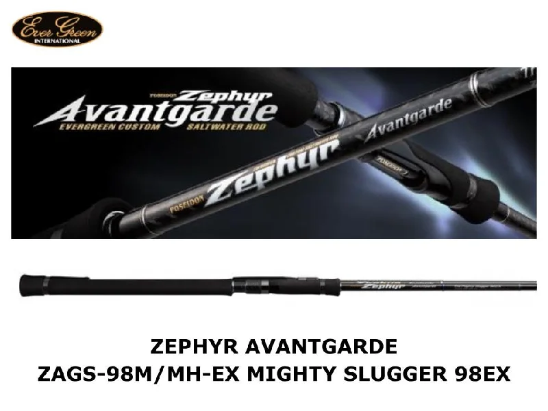 Fishing Rod with Fast Tip for Sensitivity-Evergreen Zephyr Avantgarde ZAGS-98M/MH-EX Mighty Slugger 98EX