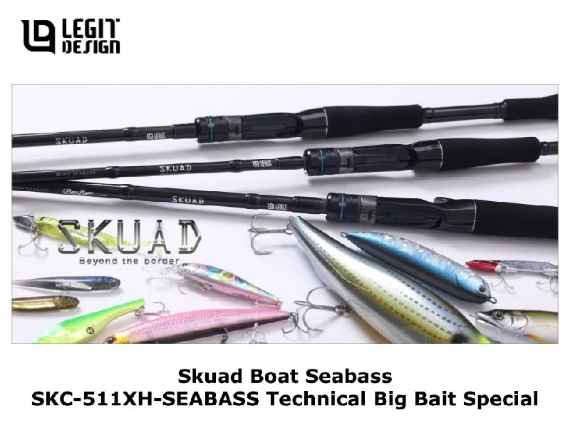 Fishing Rod for Fishing in the Rain-Legit Design Skuad Boat Seabass SKC-511XH-SEABASS Technical Big Bait Special