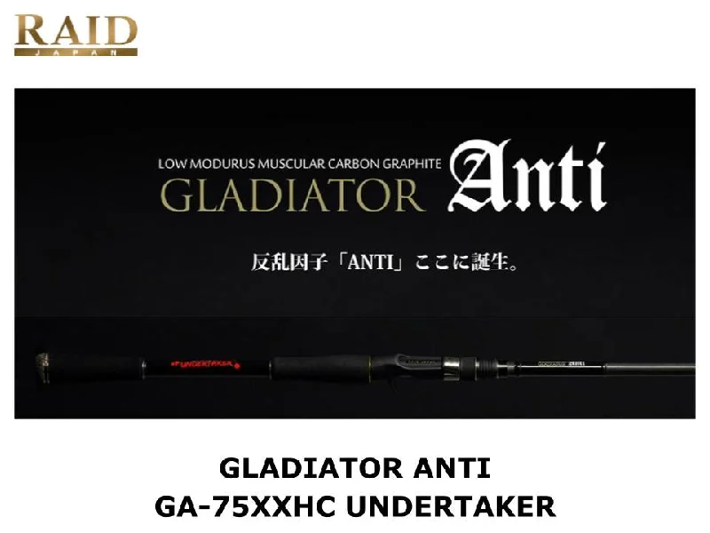 Fishing Rod with Corrosion-Resistant Guides-Raid Japan Gladiator Anti Baitcasting GA-75XXHC Undertaker