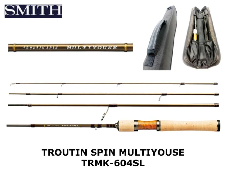 Fishing Rod with Heavy Duty Butt Section-Smith Troutin Spin Multiyouse Spinning TRMK-604SL