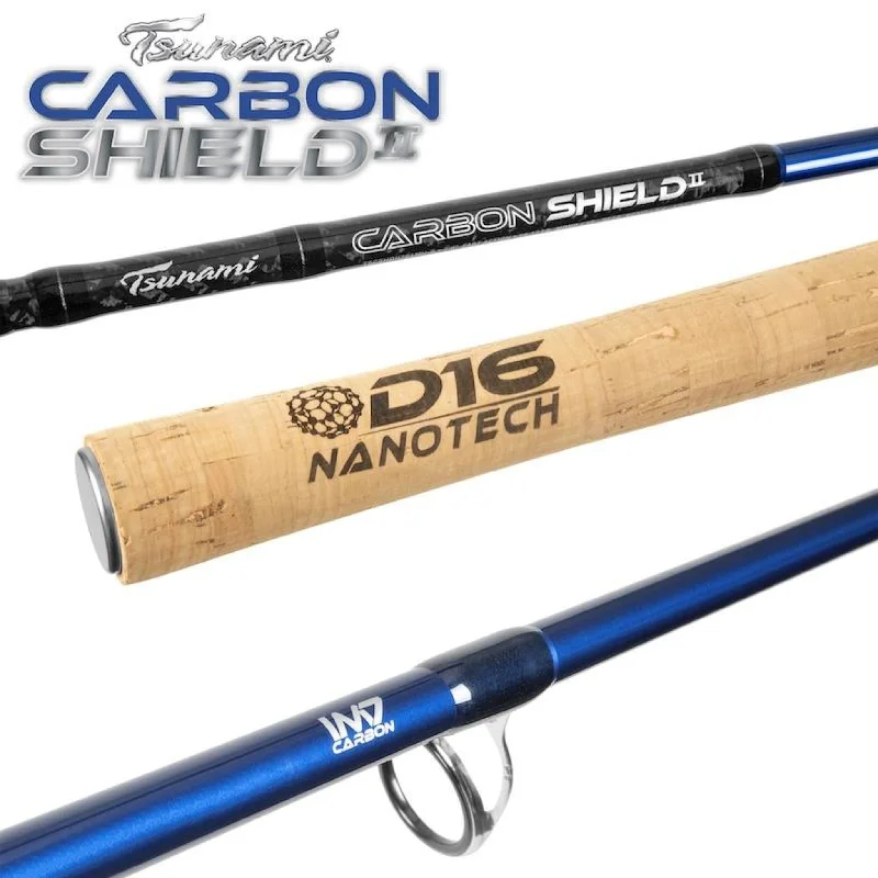 Fishing Rod for Saltwater Fishing Trips-Tsunami Rods Carbon Shield II Inshore Conventional