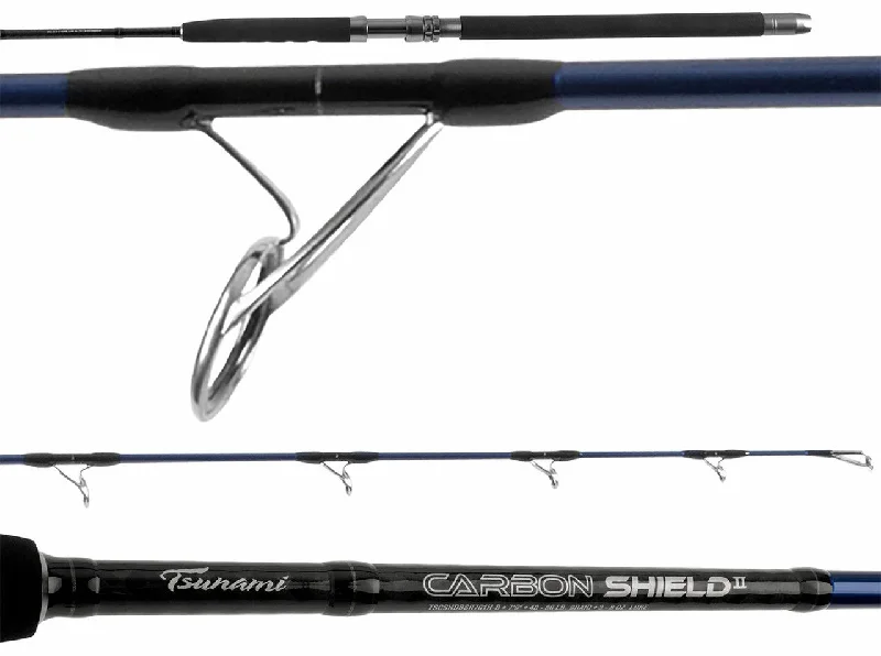 Fishing Rod for Light Tackle-Tsunami Rods Carbon Shield II Conventional Boat Rods