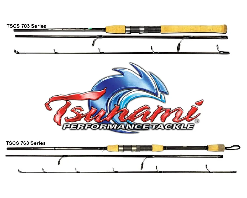 Fishing Rod for Reel-to-Rod Matching-Tsunami Classic Series Travel Spinning Rod