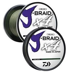 Fishing Line for Shallow Water Casting-Daiwa J Braid Line x4 150yd 20lb Green