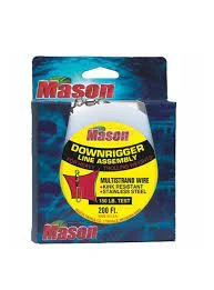 Fishing Line for Offshore Fishing-Mason Downrigger Line Assembly 210LB Test 300FT