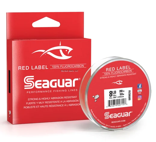 Ultra Abrasion Resistant Fishing Line-Seaguar Red Label 100% Fluorocarbon