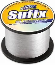 Fishing Line with No Memory-Sufix Superior 50lb Clear 275yds