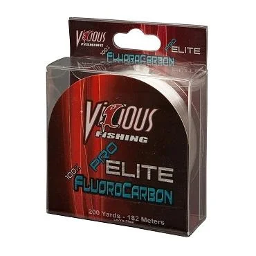 Durable Fishing Line-Vicious Pro Elite Fluorocarbon Clear 200yd 12lb