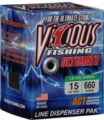 Tangle-Free Braided Line-Vicious Ultimate Clear-Blue 660yd 14lb