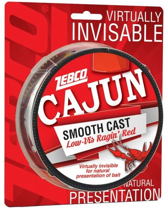 Fishing Line for Catching Large Fish-Zebco Cajun Low Vis Ragin Red Line | 330 Yards