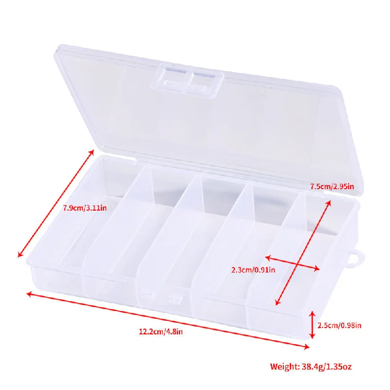 Fishing Tackle Boxes with Multiple Layers-5 Compartments Fishing Box QT053