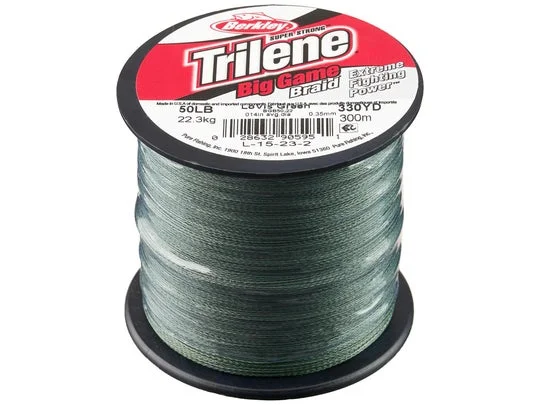 Fishing Line for Fast Water Fishing-Berkley Trilene Big Game Braided Line Low Vis Green