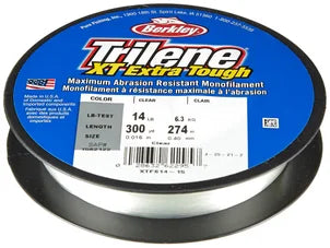 Fishing Line for Slow Water Fishing-Berkley Trilene XT Monofilament Clear 300yd