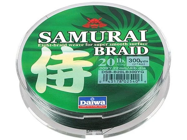 Fishing Line with Long Casting Distance-Daiwa Samurai Braid- Green