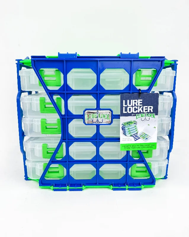 Fishing Tackle Boxes with Strong Latches-Lure Locker with 5 Pack of Boxes w/out Gel