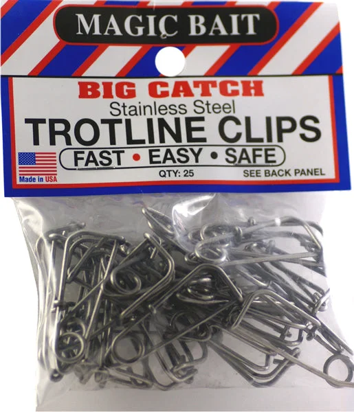 Fishing Line for Ice Fishing-MAGIC BAITS SS TROTLINE CLIPS 25PK