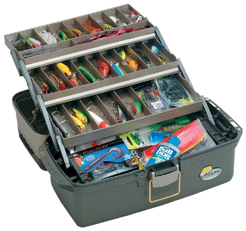 Deep Fishing Tackle Boxes for Storage-Plano 6134 3 Tray Tackle Box