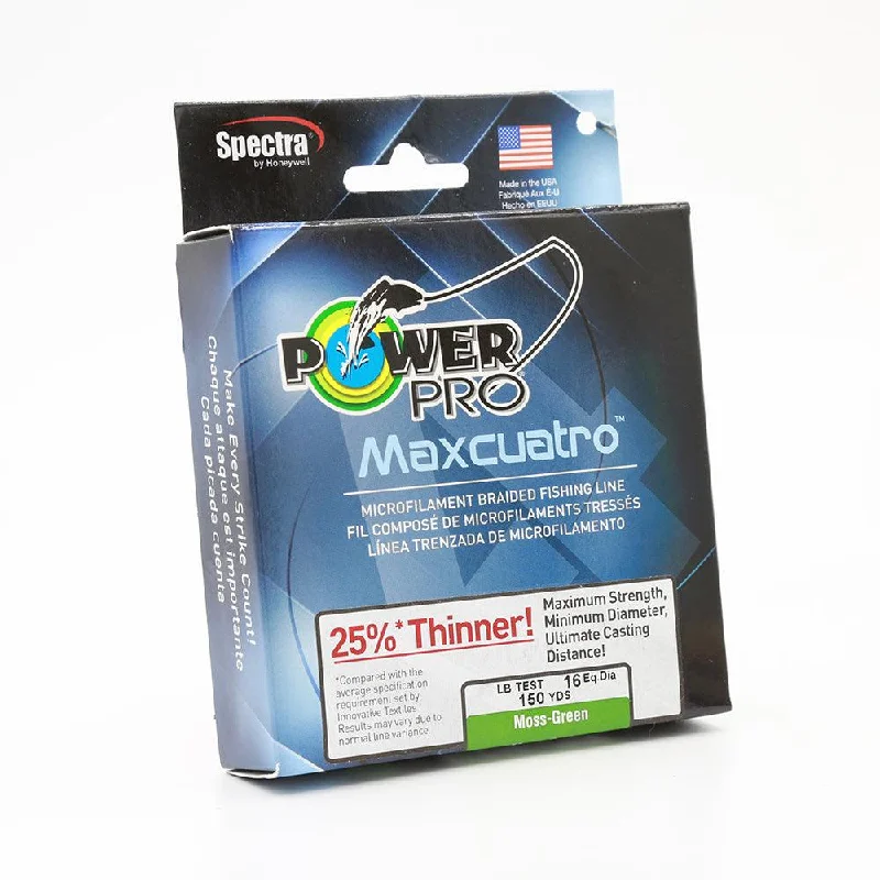 Fishing Line for Night Fishing-Power Pro Maxcuatro Spectra Braided Line Moss Green