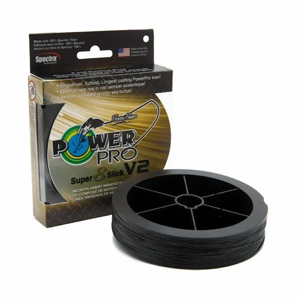 No Memory Fluorocarbon Fishing Line-POWERPRO SUPER SLICK V2 ONYX 15# 300YD