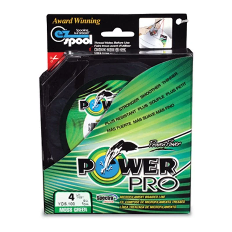 Flexible Fishing Line-POWERPRO SPECTRA FIBER MOSS GREEN 100# 1500YD