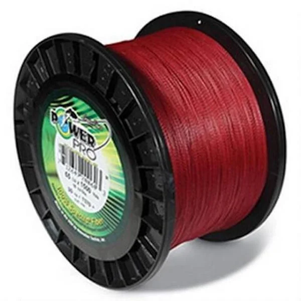 Fishing Line with Superior Strength-POWERPRO SPECTRA FIBER VERMILLION RED 100# 1500YD