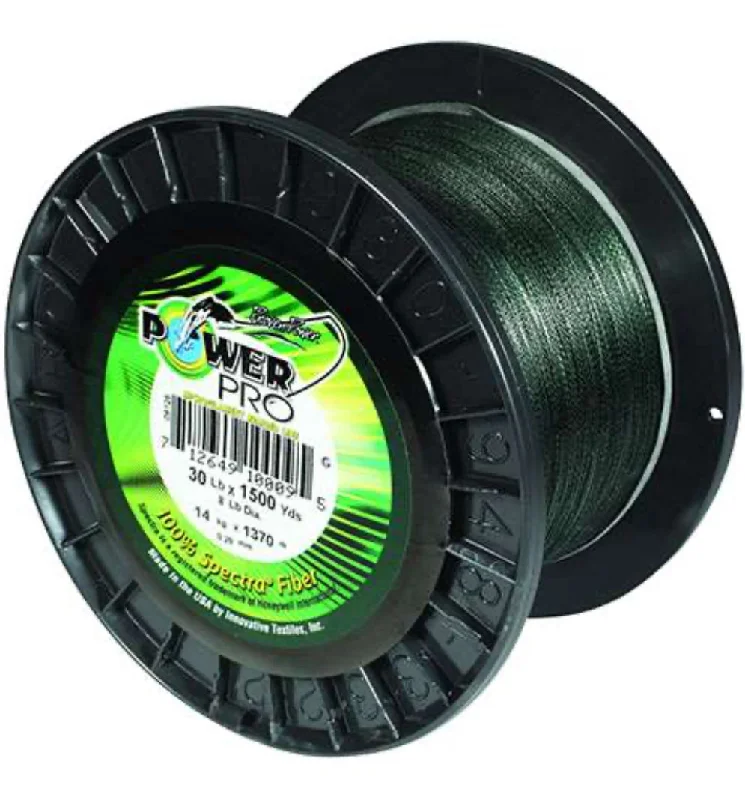 Non-Stretch Fishing Line-POWERPRO SPECTRA FIBER MOSS GREEN 100# 3000YDS BULK