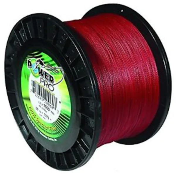 Fishing Line for Freshwater Trolling-POWERPRO SPECTRA FIBER VERMILLION RED 15# 1500YD