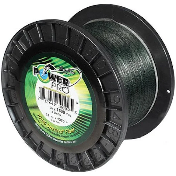 Fishing Line for River Fishing-POWERPRO SPECTRA FIBER MOSS GREEN 200# 1500YD