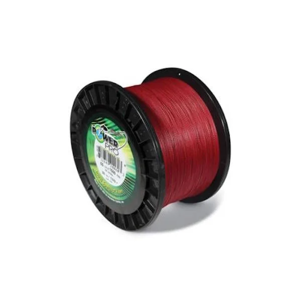 Strong Fishing Line for Boat Fishing-POWERPRO SPECTRA FIBER VERMILLION RED 200# 1500YD