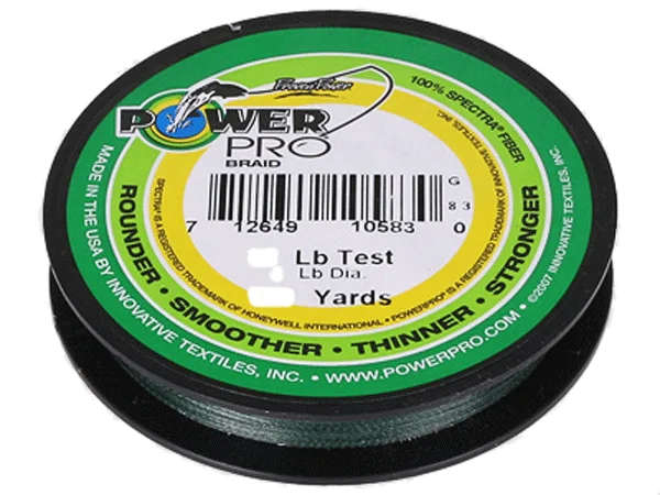 Fishing Line with High Stretch-POWERPRO SPECTRA FIBER MOSS GREEN 50# 150YD