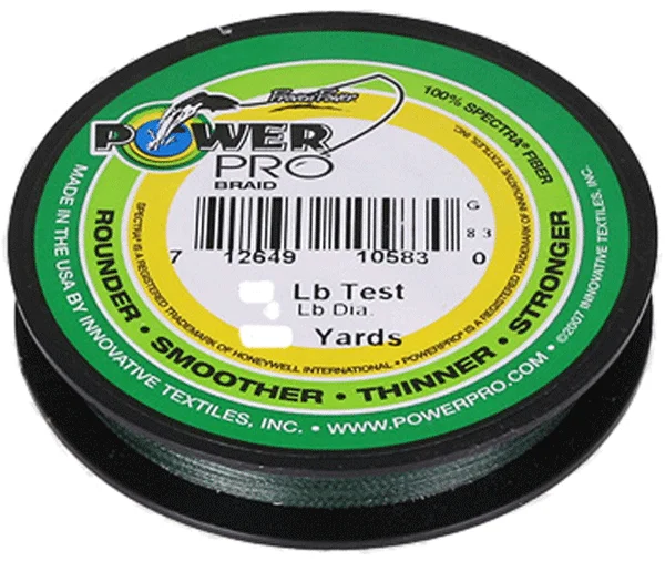 Fishing Line for Small Fish-POWERPRO SPECTRA FIBER MOSS GREEN 65# 3000YDS BULK