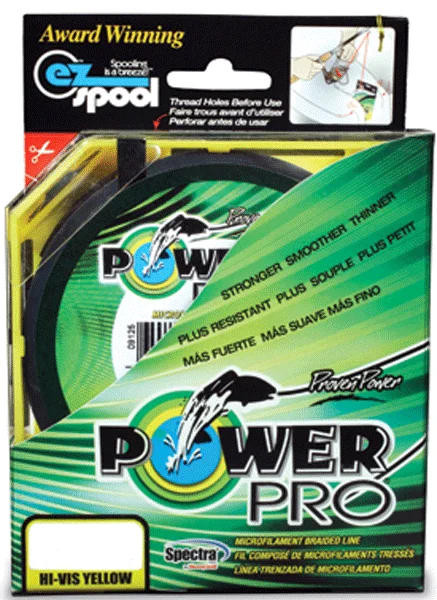 Fishing Line for Fast Water Fishing-POWERPRO SPECTRA FIBER YELLOW 8# 150YD