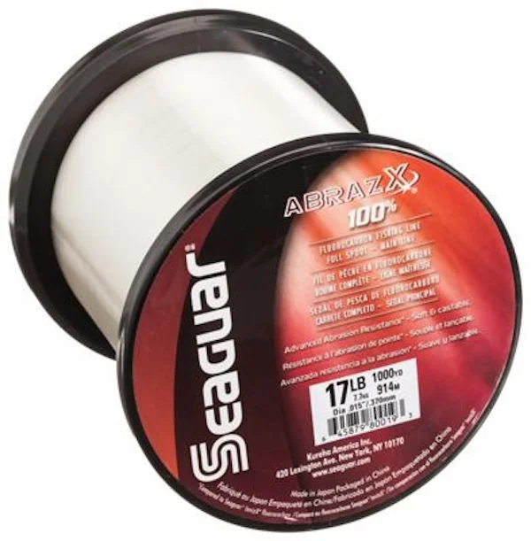 Easy-to-Knot Fishing Line-SEAGUAR ABRAZX 100% FLOCARB 17# 1000YD