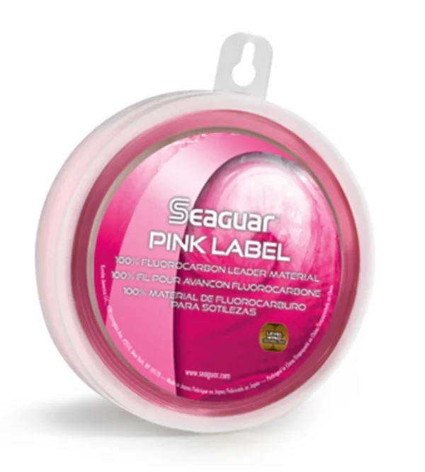 Transparent Fishing Line-SEAGUAR PINK LABEL100% FLOCARB 100# 25YD LEADER