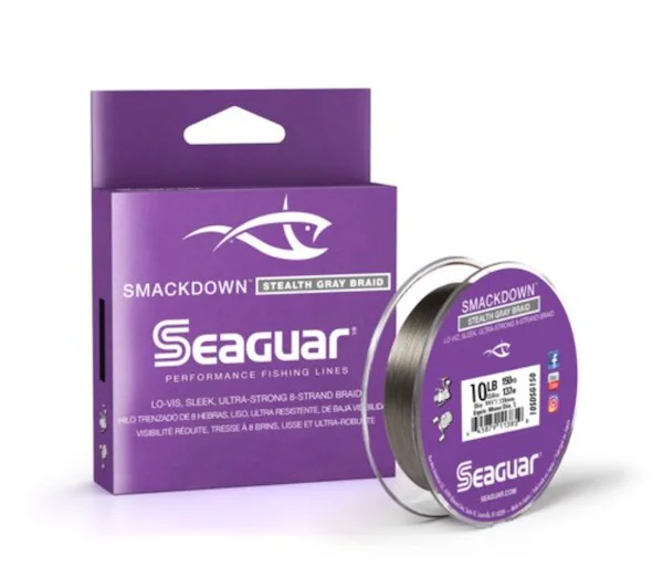 High Quality Fishing Line-SEAGUAR SMACKDOWN STEALTH GRAY 20LB 150YD