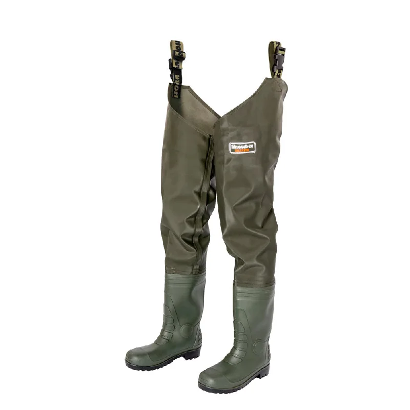 Waders for Quick Access Pockets-Snowbee Granite PVC Thigh Waders - 13