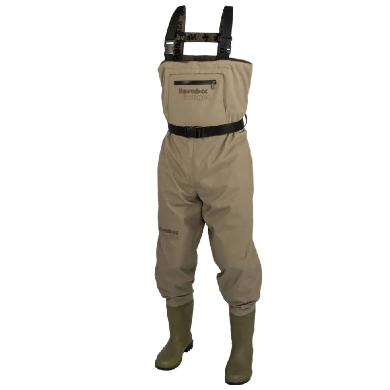 Waders for Coastal Fishing-Snowbee Ranger 2 Breathable Bootfoot Chest Waders - 10FB