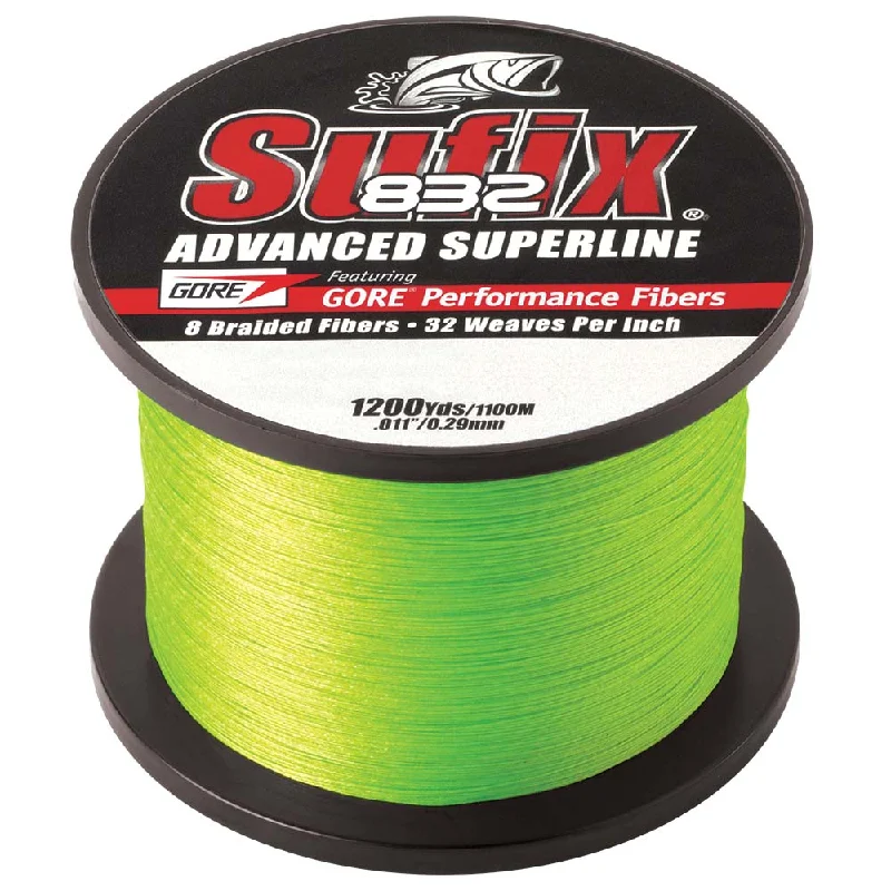 Budget-Friendly Fishing Line-SUFIX 832 ADVANCED SUPERLINE BRAID NEON LIME 10LB 1200YDS