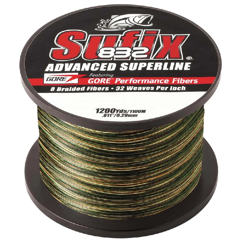 Fishing Line for Pike-SUFIX 832 ADVANCED SUPERLINE BRAID CAMO 15LB 1200YDS