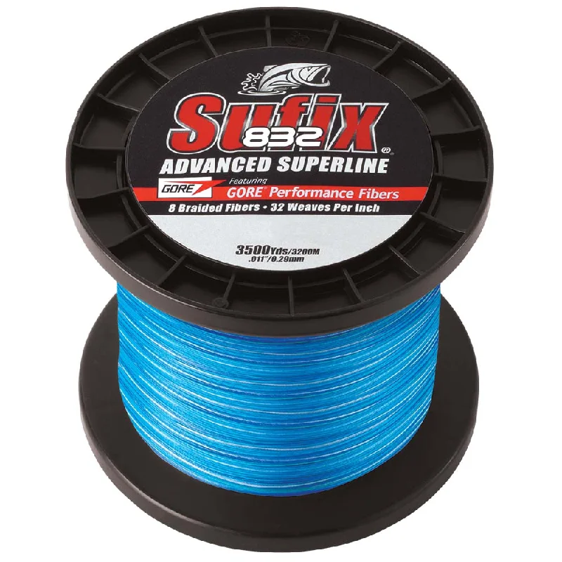 Durable Fishing Line-SUFIX 832 ADVANCED SUPERLINE BRAID COASTAL CAMO 15LB 3500YDS BULK