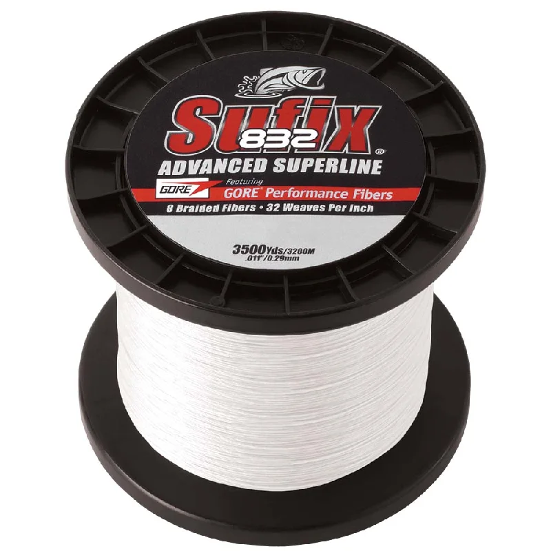 Versatile Fishing Line for Multiple Species-SUFIX 832 ADVANCED SUPERLINE BRAID GHOST 30LB 3500YDS BULK