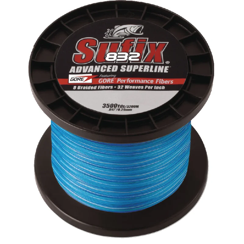 Fishing Line for Shark Fishing-SUFIX 832 ADVANCED SUPERLINE BRAID COASTAL CAMO 50LB 3500YDS BULK