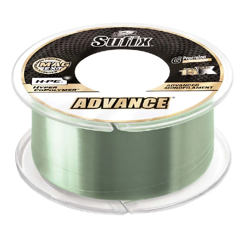 Monofilament Fishing Line-SUFIX ADVANCE MONOFILAMENT LO-VIS GREEN 17LB 330YDS